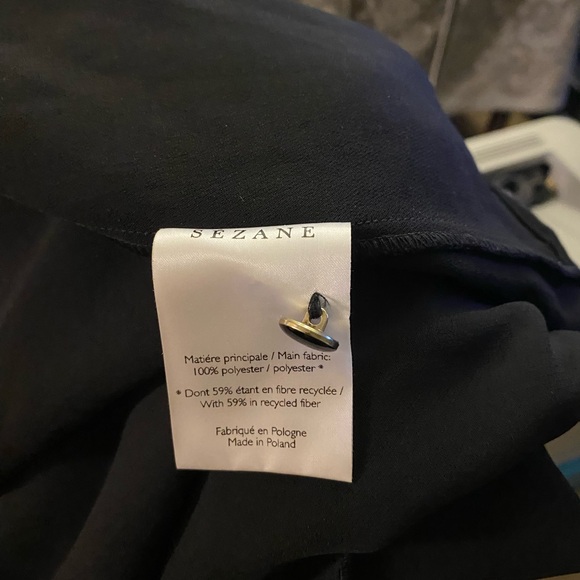 Sezane Black Benedicte Poof Button Sleeve Blouse - Picture 9 of 9